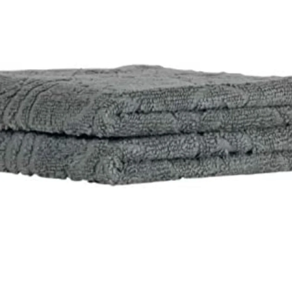New Peach & Oak Towel Collection Washcloths, Bundle, Tangier Limestone (Grey)